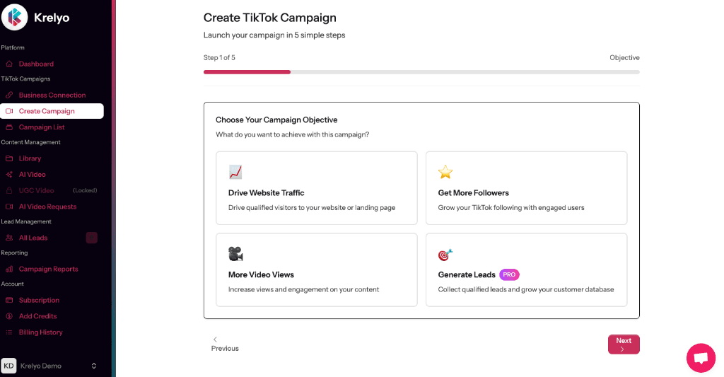 Campaign Management Interface